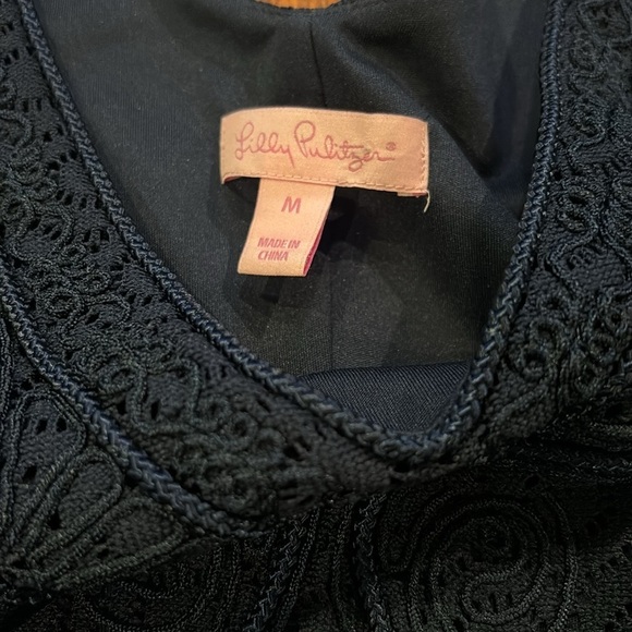 LILLY PULITZER Alden True Navy Dress Size Medium - Picture 7 of 8